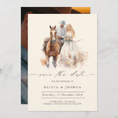 Modernes Rustikales Western Foto Save the Date (Vorne/Hinten)