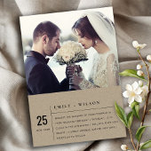 MODERNES RUSTIKKRAFTTYPOGRAFISCHES FOTO EINLADUNG