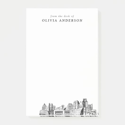 Modernes Sacramento Berufliches Geschenk Personali Post-it Klebezettel (Vorderseite)