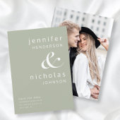 Modernes Sage Green Ampersand Foto Save The Date