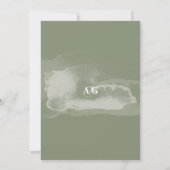 Modernes Sage Green Calligraphy Script-Foto Save The Date (Rückseite)