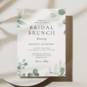 Modernes Sage Green Leaf Brautparty Brunch Einladung