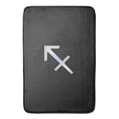 Modernes Sagittarius Zodiac-Zeichen auf Schlangenh Badematte (Vorderseite Vertikal)