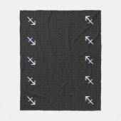 Modernes Sagittarius Zodiac-Zeichen auf Schlangenh Fleecedecke (Vorderseite)