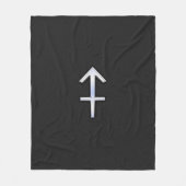 Modernes Sagittarius Zodiac-Zeichen auf Schlangenh Fleecedecke (Vorderseite)