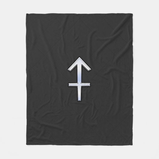 Modernes Sagittarius Zodiac-Zeichen auf Schlangenh Fleecedecke (Vorderseite)
