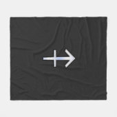 Modernes Sagittarius Zodiac-Zeichen auf Schlangenh Fleecedecke (Vorderseite (Horizontal))