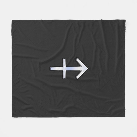 Modernes Sagittarius Zodiac-Zeichen auf Schlangenh Fleecedecke (Vorderseite (Horizontal))