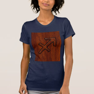 Modernes Sagittarius Zodiac-Zeichen im Mahogany-St T-Shirt