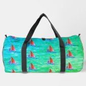 Modernes Sailboat Duffle Bag (Rückseite)