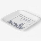 Modernes Sailboat Grau Farbschema, nautisch Pappteller (Gewinkelt)