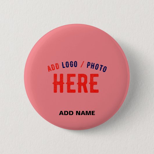 MODERNES SALMON PINK, STYLISCH, MARKIERT BUTTON (Vorderseite)