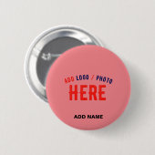 MODERNES SALMON PINK, STYLISCH, MARKIERT BUTTON (Vorne & Hinten)
