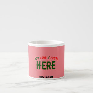 MODERNES SALMON PINK, STYLISCH, MARKIERT ESPRESSOTASSE
