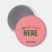 MODERNES SALMON PINK, STYLISCH, MARKIERT MAGNET (Vorderseite/Rückseite)