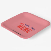 MODERNES SALMON PINK, STYLISCH, MARKIERT PAPPTELLER (Gewinkelt)