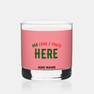 MODERNES SALMON PINK, STYLISCH, MARKIERT WHISKYGLAS