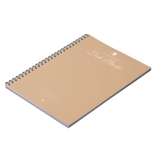 Modernes Salon Beauty Eyelash Studio Notebook Notizblock (Linke Seite)