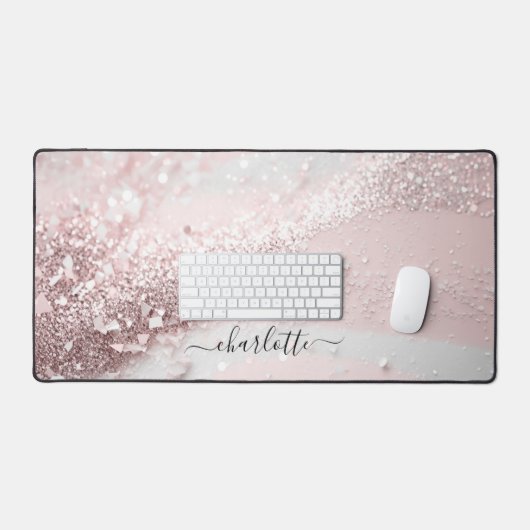 Modernes, Salon, Glitzer (Imitate) Schreibtischunterlage (Tastatur & Maus)