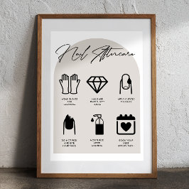 Modernes Salon Nail Aftercare Poster