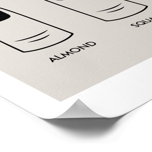 Modernes Salon Nail Shape Poster (Ecke)