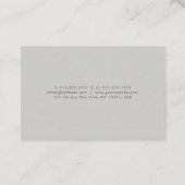 Modernes, sauberes Design Beruflich Charme Schlich Visitenkarte (Rückseite)