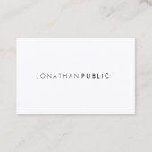 Modernes, sauberes Design Beruflich Elegantes Schl Visitenkarte (Vorderseite)