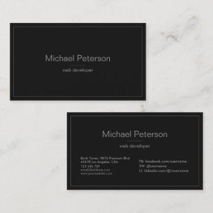 Modernes, sauberes, einfaches, Minimalistisches Be Visitenkarte