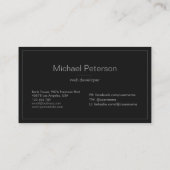 Modernes, sauberes, einfaches, Minimalistisches Be Visitenkarte (Rückseite)