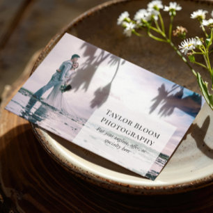 Modernes, sauberes Foto Beruflich Fotograf Visitenkarte