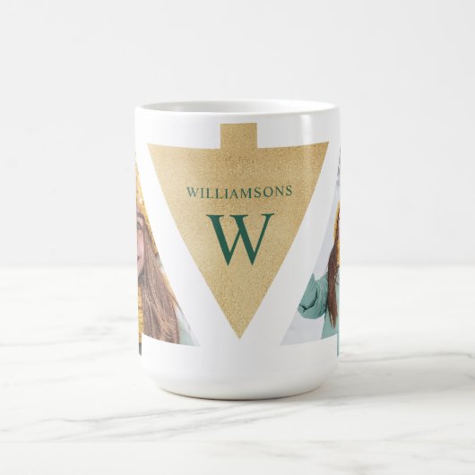 Modernes, sauberes, minimalistisches Weihnachtsbau Kaffeetasse (Mittel)