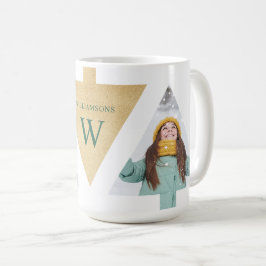Modernes, sauberes, minimalistisches Weihnachtsbau Kaffeetasse