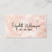 Modernes, sauberes rosa Rosenquarz Visitenkarte (Vorderseite)