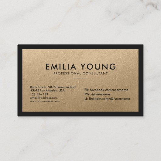 Modernes, sauberes und einfaches Minimalistisches  Visitenkarte (Rückseite)