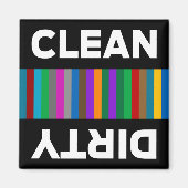 Modernes, sauberes und geschmackvolles Geschirrspü Magnet (Vorne)