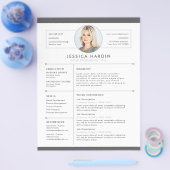 Modernes, sauberes Weiß- und Graues Foto Flyer (Einzeln)