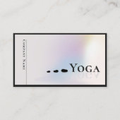 Modernes sauberes Yoga Instructor Holographic Silv Visitenkarte (Vorderseite)