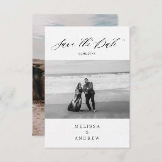 Modernes Save the Date (Vorne/Hinten)