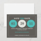 Modernes Save the Date (Vorne/Hinten)