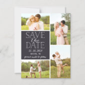 Modernes Save the Date 4 Foto Classic Collage Magneteinladung (Vorderseite)