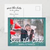 Modernes Save the Date Ankündigungspostkarte (Vorne/Hinten)