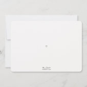 Modernes Save the Date Empfang Foto (Rückseite)