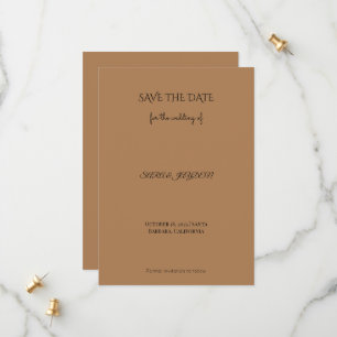 Modernes Save the Date   Fohlen, Blüten und Foto