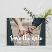 Modernes Save the Date Foto Ankündigung (Stehend Vorderseite)