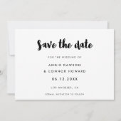 Modernes Save the Date Foto Ankündigung (Rückseite)