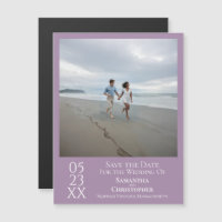 Modernes Save the Date Foto Lavender Magnet