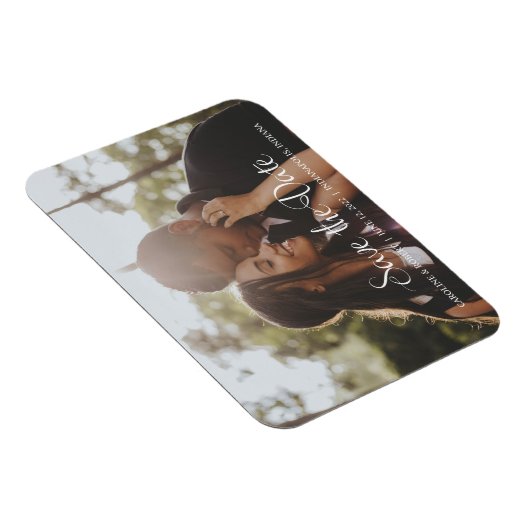 Modernes Save the Date Foto Magnet (Rechte Seite)