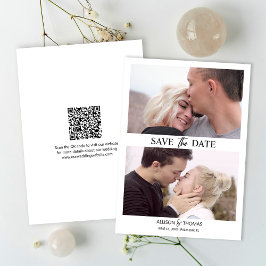 Modernes, Save the Date Foto QR Code Wedding Einladung