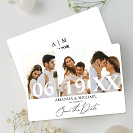 Modernes, Save the Date Foto QR Code Wedding Einladung