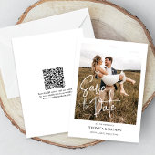 Modernes, Save the Date Foto QR Code Wedding Einladung